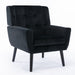 Devan Modern Soft Black Velvet Material Accent Chair lowrysfurniturestore