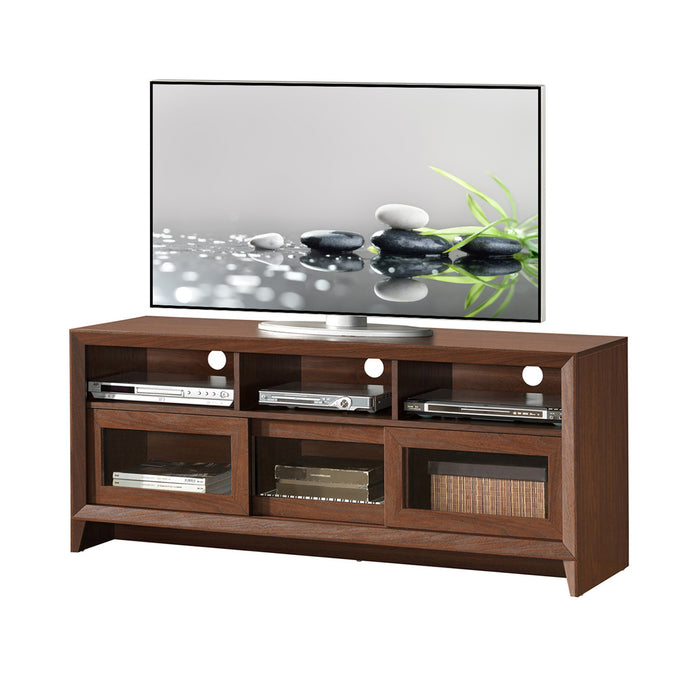 Modern TV Stand with Storage for TVs Up To 60", Hickory | lowrysfurniturestore