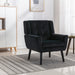 Devan Modern Soft Black Velvet Material Accent Chair lowrysfurniturestore