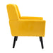 Devan Modern Soft Yellow Velvet Accent Chair lowrysfurniturestore