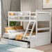 Twin over Full Bunk Bed with Storage - White(OLD SKU :LP000022AAK)
