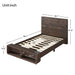 Queen Size Wood Platform Bed with Storage Bench in Walnut | lowrysfurniturestore
