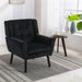 Devan Modern Soft Black Velvet Material Accent Chair lowrysfurniturestore