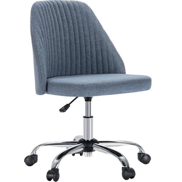 Blue Home Office Desk Chair with Wheels | lowrysfurniturestore