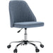 Blue Home Office Desk Chair with Wheels lowrysfurniturestore