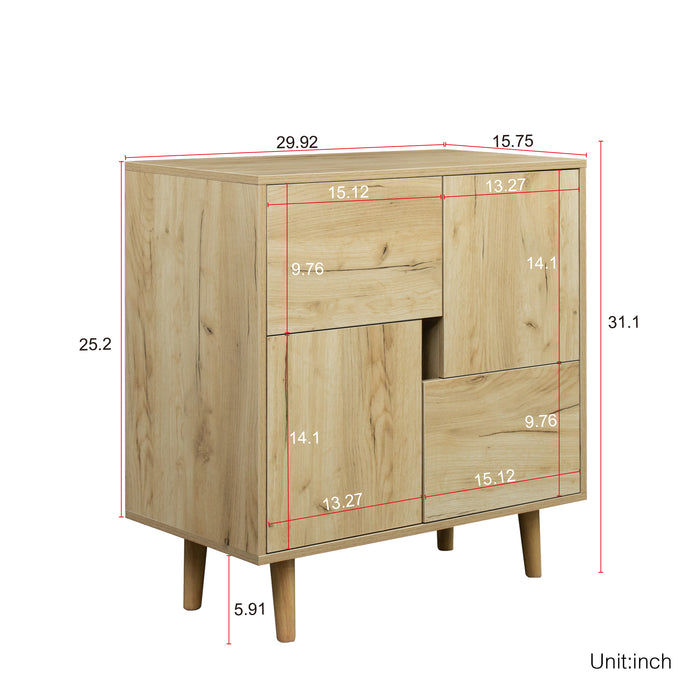 Sideboard, with four storage spaces, restaurant sideboard, entrance channel basement, bedroom and living room,oak