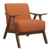 Holsten Orange Walnut Finish Solid Rubber Wood Accent Chair lowrysfurniturestore