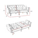 Modern Velvet Tufted Sofa Couch with 2 Pillows and Nailhead Trim, Loveseat Sofa Futon Sofa Bed with Metal Legs for Living Room.