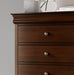Louis Philippe Style 1pc Chest of Drawers Brown Cherry Finish Okume Veneer Bedroom Furniture | lowrysfurniturestore