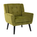 Devan Modern Soft Olive Green Velvet Accent Chair lowrysfurniturestore