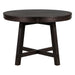 Farmhouse Round Extendable Dining Table with 16" Leaf Wood Kitchen Table (Espresso) | lowrysfurniturestore