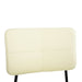Faux Leather Counter Bar Stools with Metal Legs, Set of 2, Cream