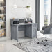 Techni Mobili Classic Office Desk with Storage, Grey | lowrysfurniturestore