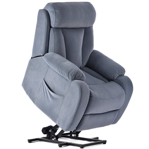 Lift Chair Light Blue Soft Chair Anti-Skid Australia Cashmere Fabric Lift Recliner lowrysfurniturestore