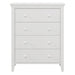 Traditional Concise Style White Solid Wood Four-Drawer Chest