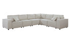 Janelle Modular Sectional Sofa in Beige Linen lowrysfurniturestore