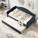 Upholstered Twin Size Daybed with Trundle, Dark Gray