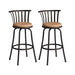 29'' Swivel Counter Height Bar Stools Set of 2, Brown