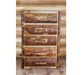 Glacier 5 Drawer Chest of Drawers with Log Front