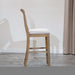 30" Bar Stool, Rustic Gray Finish, Gray Stripe Fabric Seat