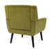 Devan Modern Soft Olive Green Velvet Accent Chair lowrysfurniturestore