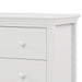 Traditional Concise Style White Solid Wood Four-Drawer Chest
