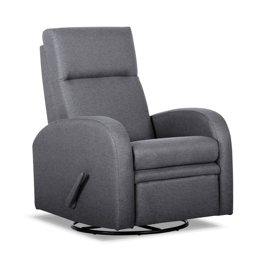 Manual Glider Recliner with Long handle/lever Smoke Color lowrysfurniturestore