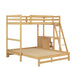 Natural Twin over Full Bunk Bed with Built-in Desk and Three Drawers lowrysfurniturestore