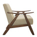 Holsten Beige Walnut Finish Wood Accent Chair lowrysfurniturestore