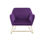 Keira Purple Velvet Accent Chair with Metal Base lowrysfurniturestore