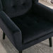 Devan Modern Soft Black Velvet Material Accent Chair lowrysfurniturestore