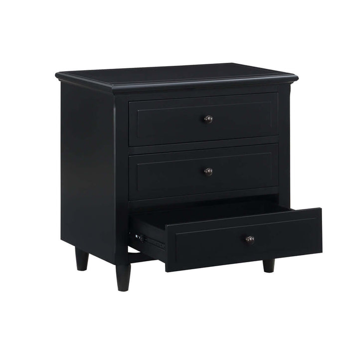 3-Drawer Nightstand Storage Wood Cabinet