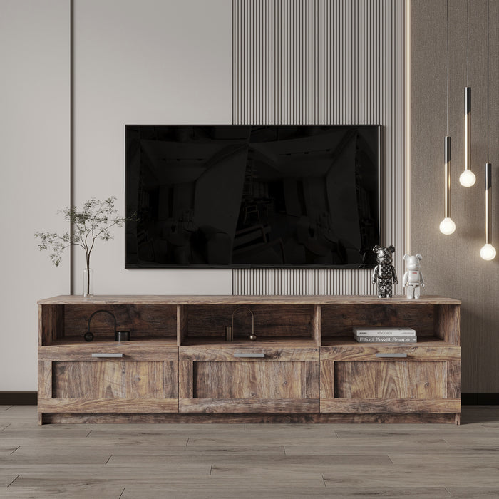 Modern minimalist TV cabinet 80 inch TV stand, open locker Living Room Bedroom | lowrysfurniturestore