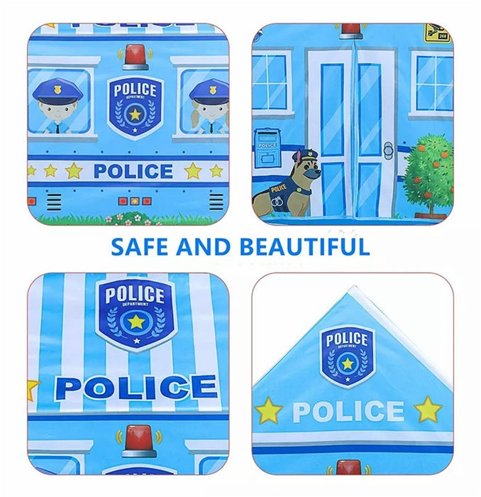 New Police Large Kid Play Tent, Kids Castle Tent House Camping Tents for Kids Indoor Outdoor