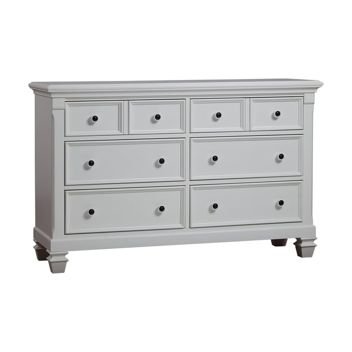 Glendale 6 Drawer Dresser Pure White lowrysfurniturestore