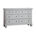 Glendale 6 Drawer Dresser Pure White lowrysfurniturestore