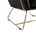 Keira Black Velvet Accent Chair with Metal Base | lowrysfurniturestore