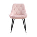 Modern Pink Velvet Dining Chairs (set of 2) lowrysfurniturestore