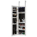 Full Mirror Fashion Simple Jewelry Storage Cabinet With Led Light Can Be Hung On The Door Or Wall