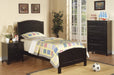 Contemporary Black Finish 1pc Chest of Drawers Plywood Pine Veneer Bedroom Furniture 5 drawers Tall chest
