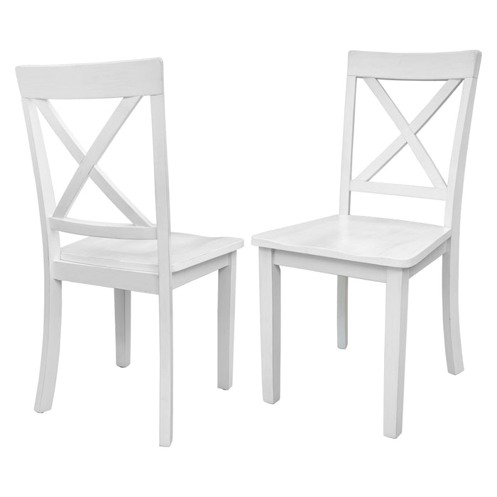 San Saba 5 Pieces Dining Table and Chairs Set Solid Wood | lowrysfurniturestore