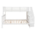 Stairway Twin-Over-Full Bunk Bed with Storage and Guard Rail for Bedroom, White color(OLD SKU :LP000019AAK)
