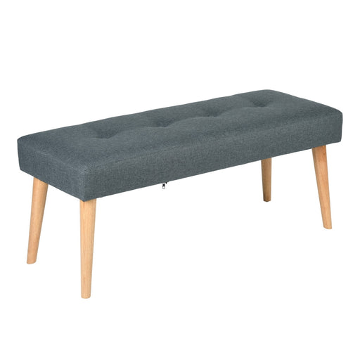 Modern Bench Ottoman, Upholstered Stools End of Bed Bench, GREEN | lowrysfurniturestore