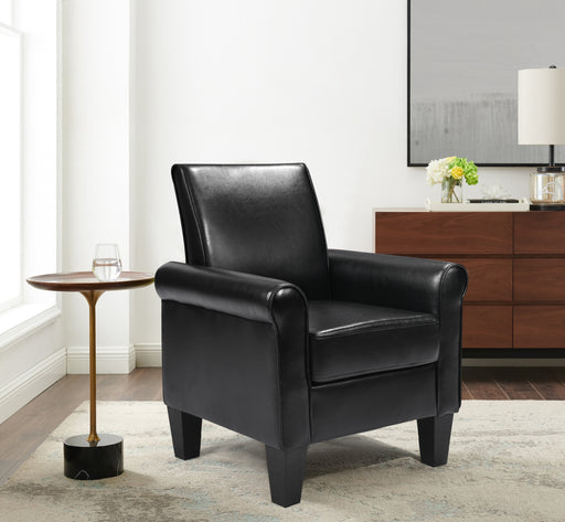 Accent Chairs Comfy Sofa Chair Armchair for Reading Office PU leather, Black lowrysfurniturestore