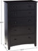 Black 5 Drawer Chest of Drawers Contemporary lowrysfurniturestore