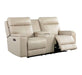 Bryant Taupe Leather Loveseat