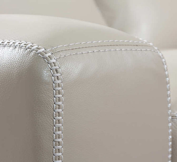 Brenli Cream Leather Sofa