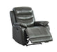 Clark Dark Gray Leather Recliner