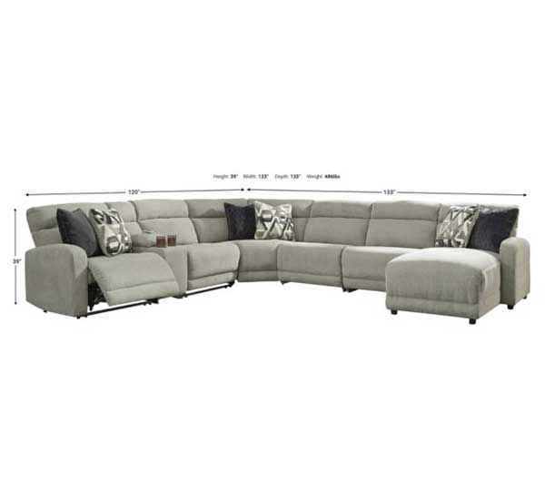 Colleyville 7pc Stone Power Sectional