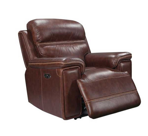 Fresno Brown Leather Power Recliner